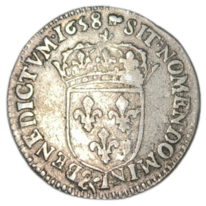 Louis XIV, douzième d&rsquo;écu à la mèche longue 1658 Aix-en-Provence
