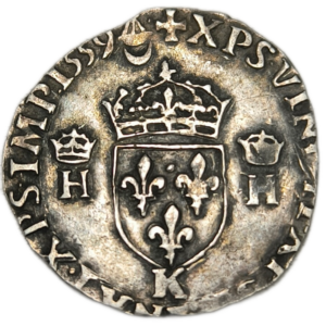 Henri II, demi-teston à la tête nue 1559 Bordeaux