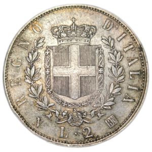 Victor-Emmanuel II, 2 lire 1863 Naples