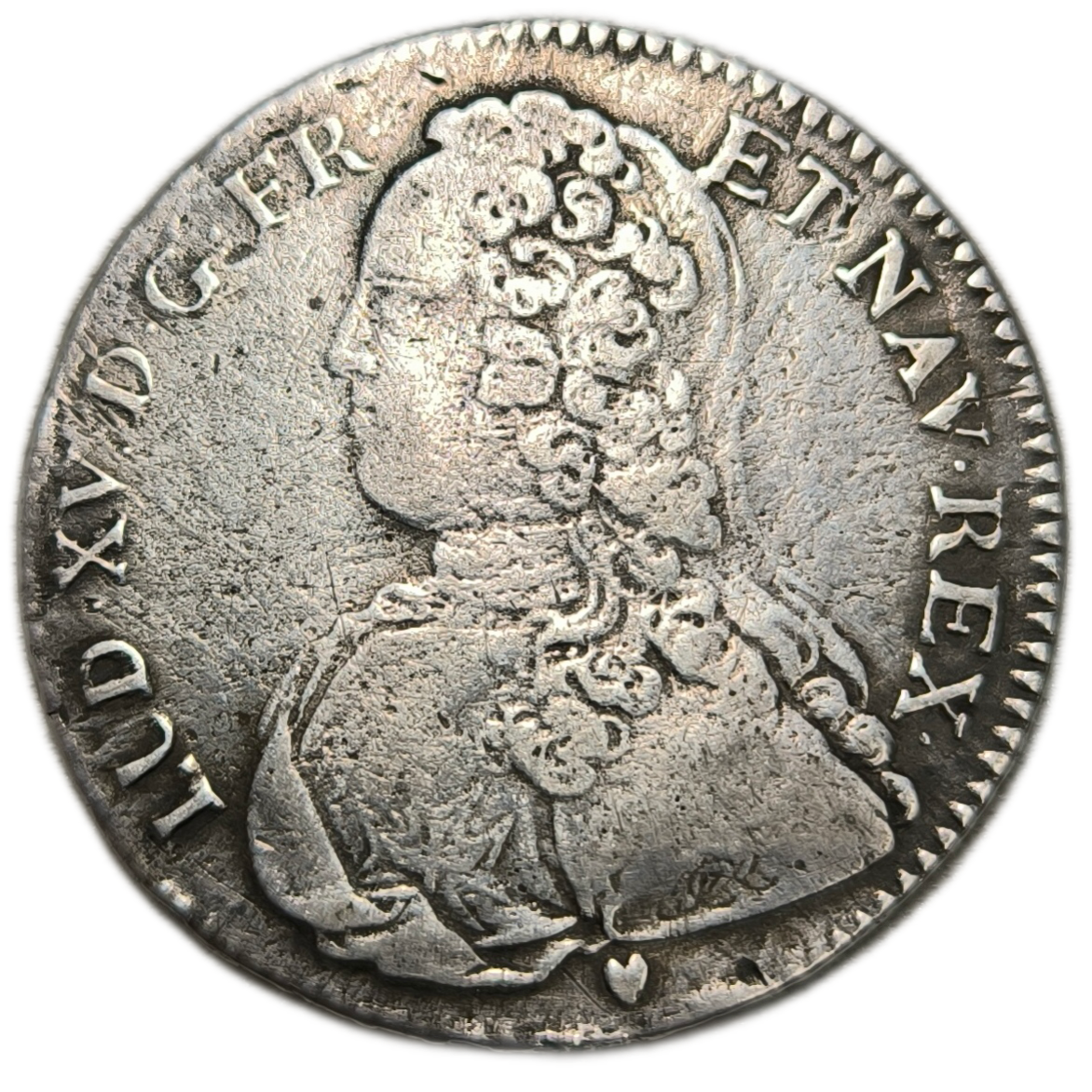 Louis XV, demi-écu aux branches d'olivier 1728 Poitiers