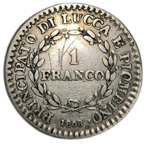 Lucques et Piombino, 1 franco Elisa et Félix Bacciochi 1808 Florence