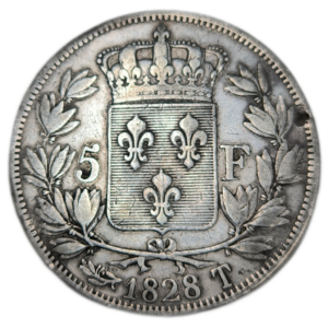 Charles X, 5 francs, 2ème type 1828 Nantes