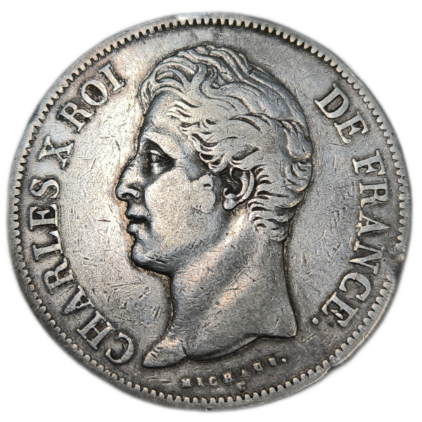 Charles X, 5 francs, 2ème type 1828 Nantes