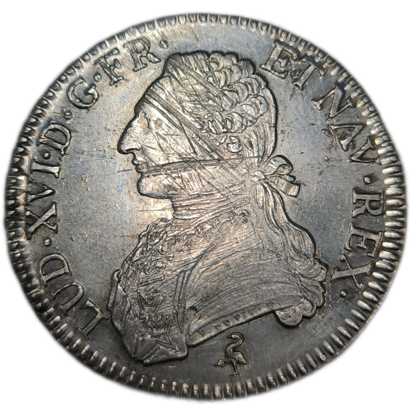 Louis XVI, écu aux branches d'olivier 1790 Paris