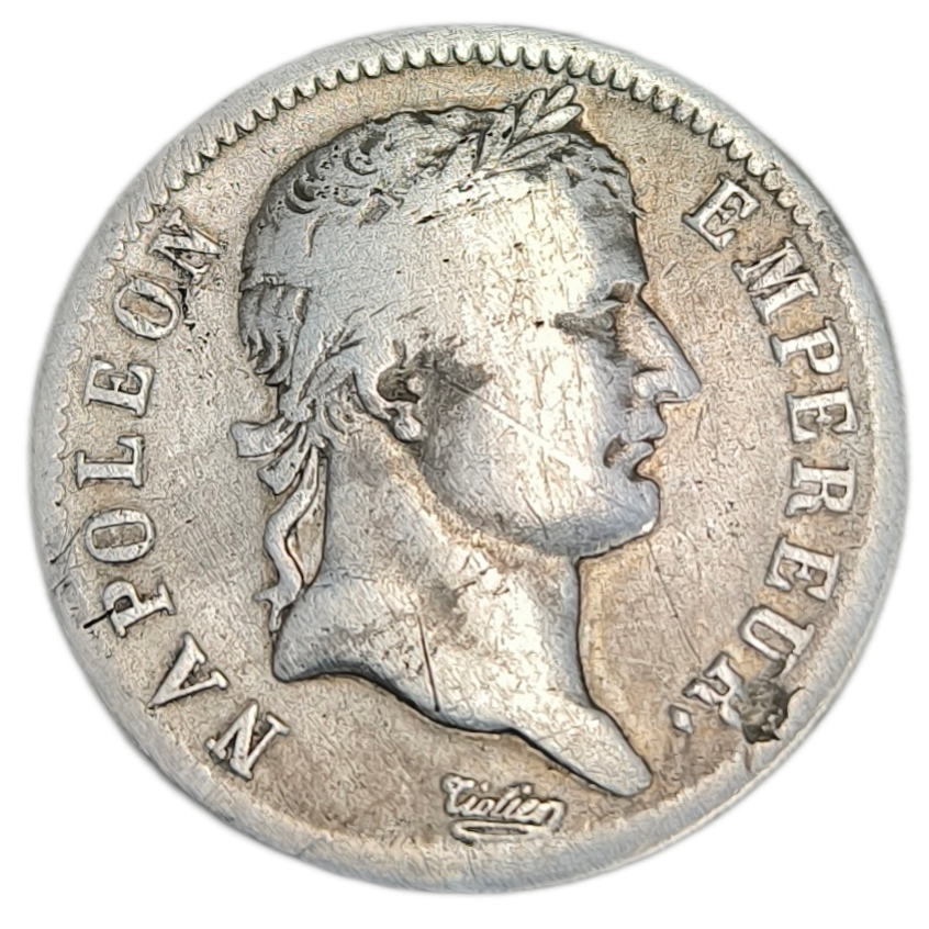 Napoléon 1er, 1 franc tête laurée, empire français 1810 Paris