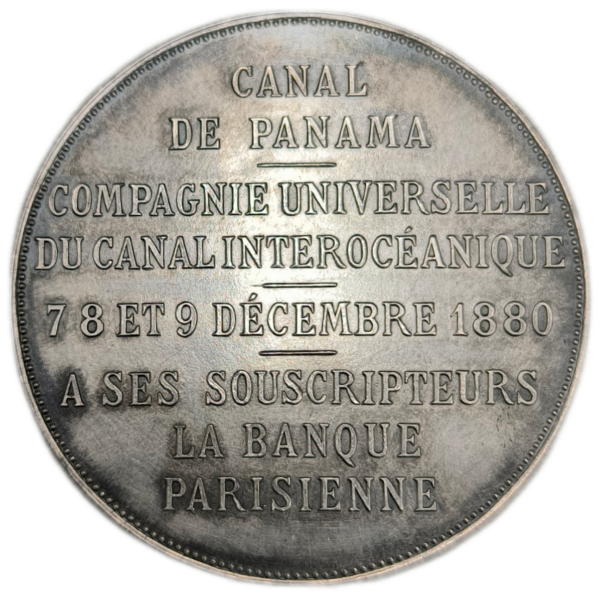 IIIème République, médaille du percement du canal de Panama 1880