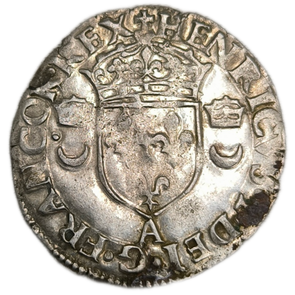 Henri II, douzain aux croissants 1556 Paris