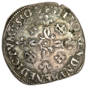 Henri II, douzain aux croissants 1550 Montélimar