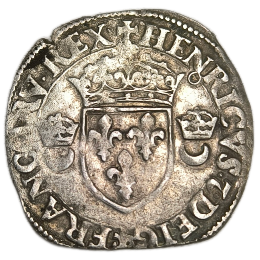 Henri II, douzain aux croissants 1550 Montélimar