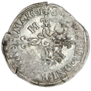 Henri II, douzain aux croissants 1551 Caen