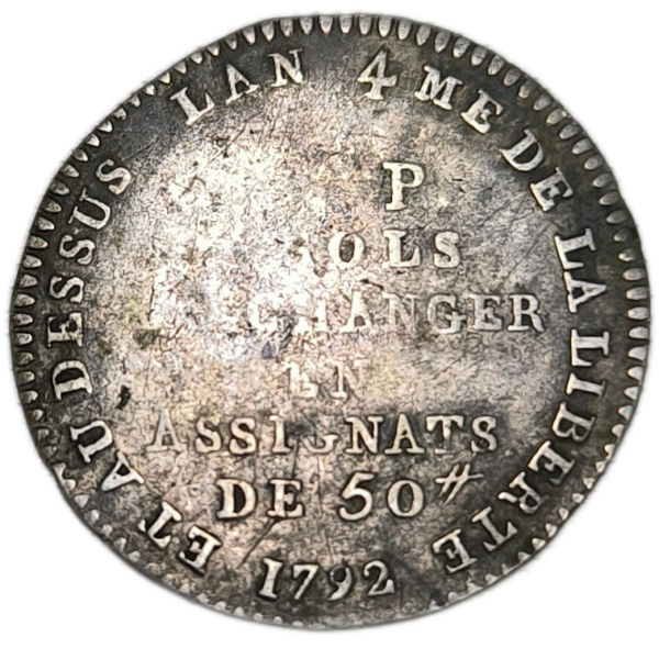 Monnaie de confiance, 10 sols de Lefèvre Lesage et Cie 1792 Paris