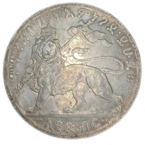 Menelik II, 1 Birr 1895 Paris