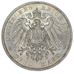 Royaume de Prusse, Guillaume II, 3 mark 1913 Berlin