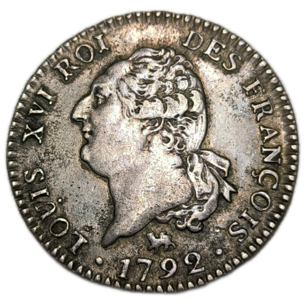 Constitution, 30 sols au génie, type François 1792 Paris