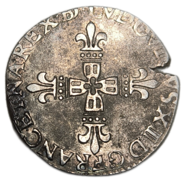 Louis XIII, quart d'écu de Béarn 1618 Morlaàs