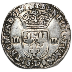 Henri IV, quart d’écu à la croix feuillue 1608 Bayonne