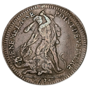 Jeton, Louis XIV, Hercule terrassant l&rsquo;Hydre de Lerne 1674