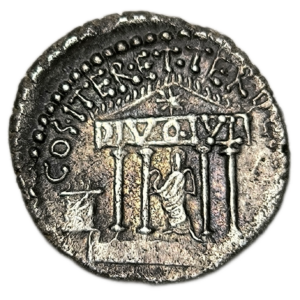 République Romaine, Octave, denier au temple du divin Jules César