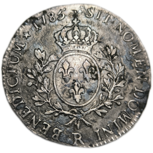 Louis XVI, écu aux branches d’olivier 1785 Orléans