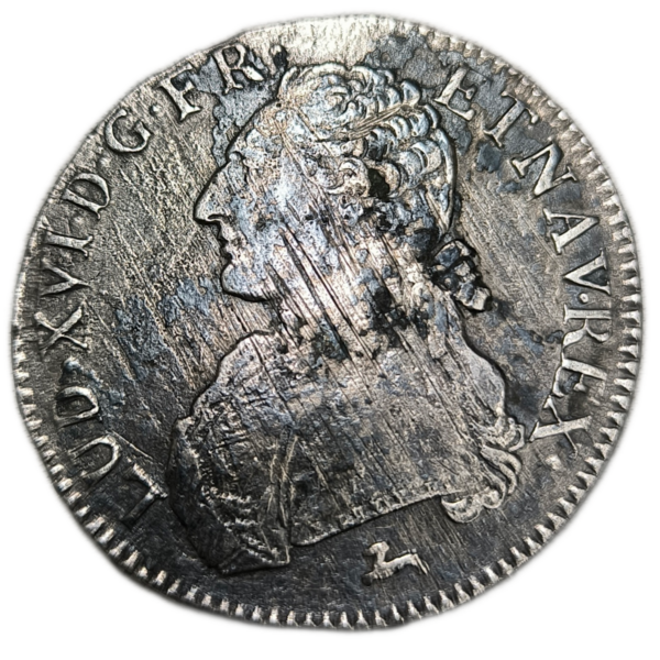 Louis XVI, écu aux branches d'olivier 1785 Orléans