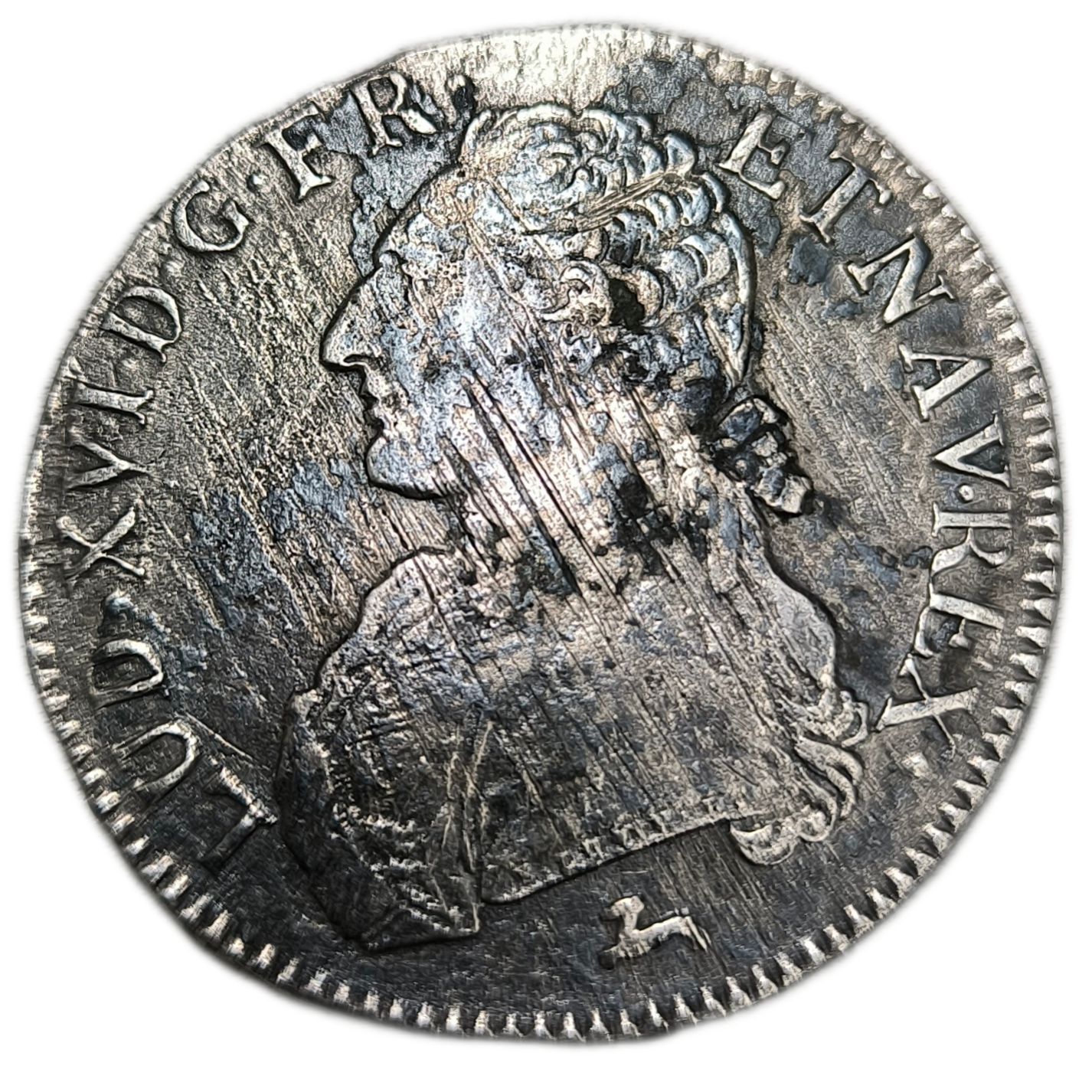 Louis XVI, écu aux branches d'olivier 1785 Orléans