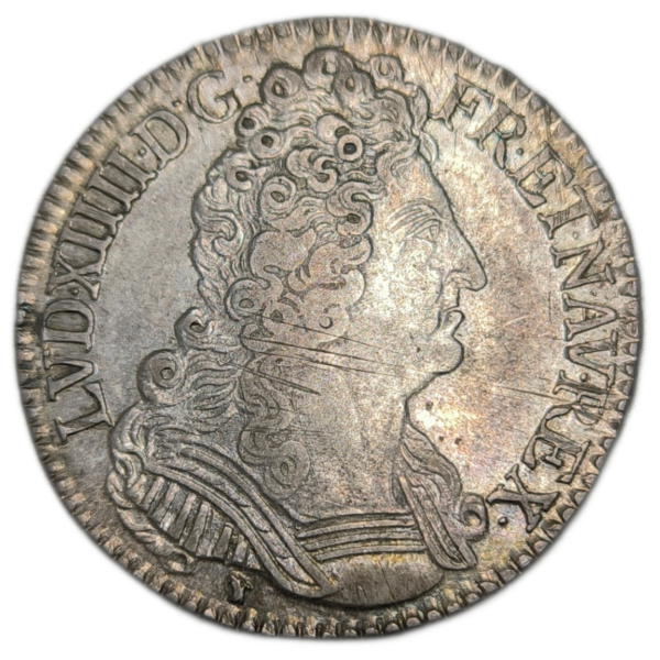 Louis XIV, demi-écu aux trois couronnes 1709 Lyon