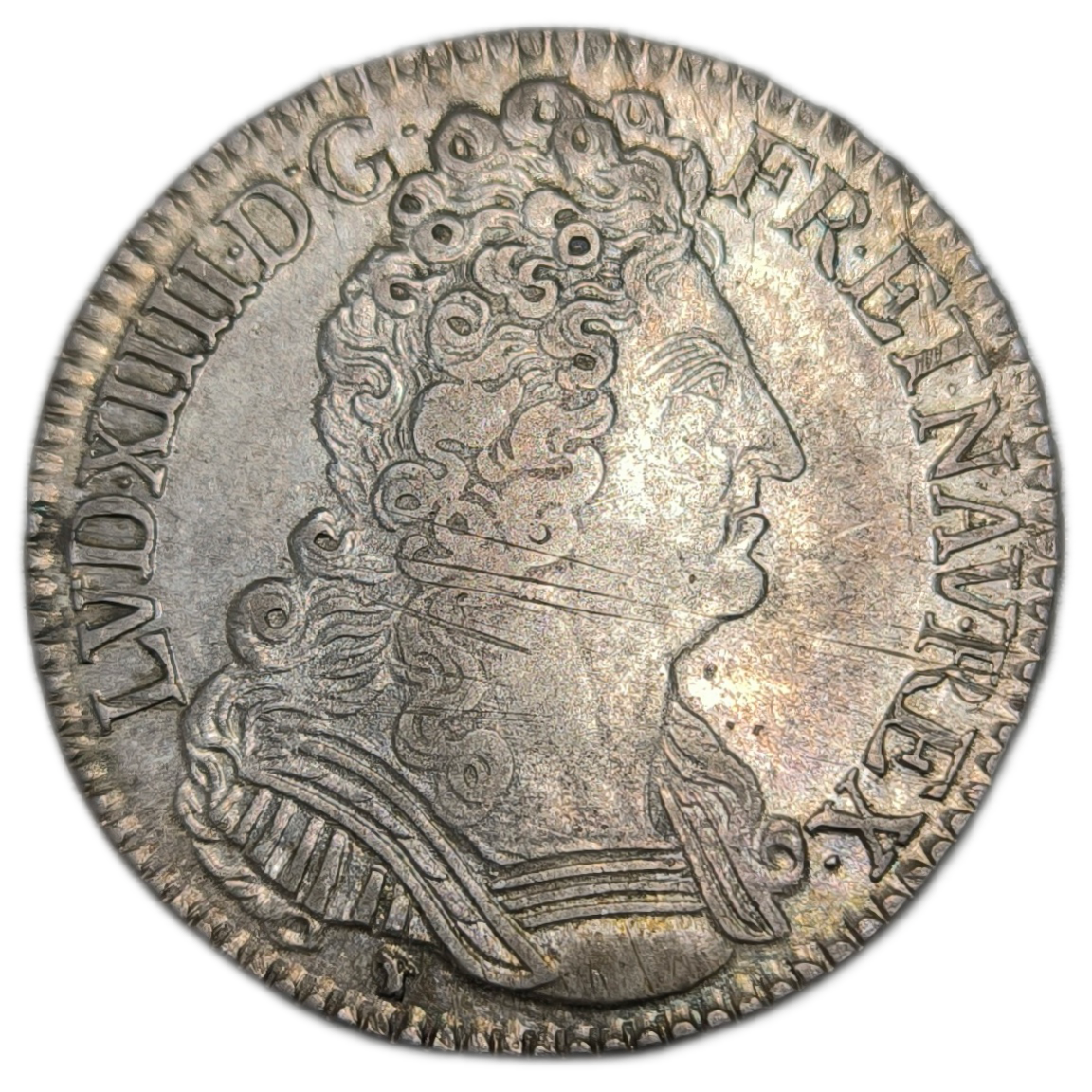 Louis XIV, demi-écu aux trois couronnes 1709 Lyon