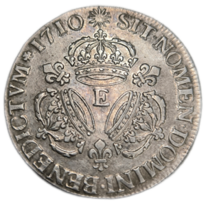 Louis XIV, écu aux trois couronnes 1710 Tours