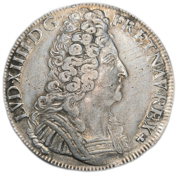 Louis XIV, écu aux trois couronnes 1710 Tours