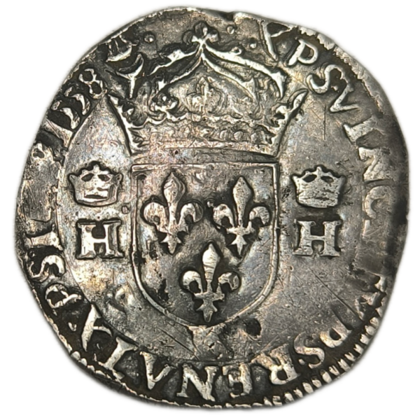 Henri II, teston à la tête nue, 1er type 1558 Bordeaux