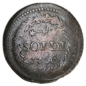 République Corse, Pascal Paoli, 4 soldi 1766 Murato