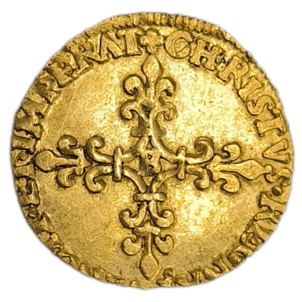 Charles IX, demi-écu d'or au soleil 1561 Rouen