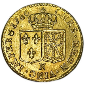 Louis XVI, Louis d&rsquo;or à la tête nue 1786 Montpellier