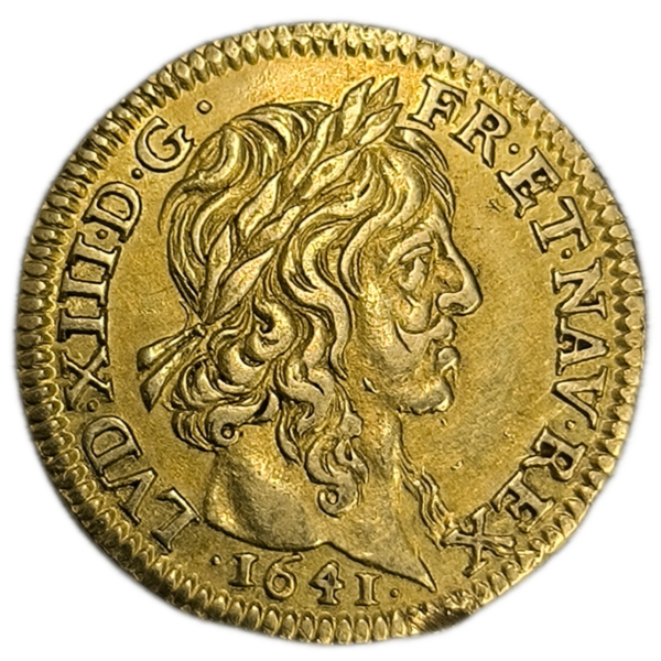 Louis XIII, demi-Louis d'or aux huit L 1641 Paris