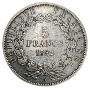 IIème république, 5 francs Louis-Napoléon J.J Barre 1852 Paris