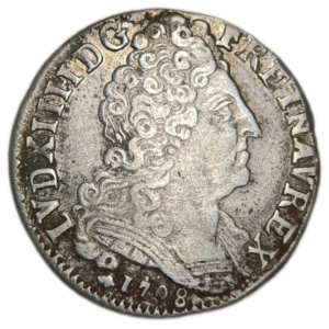 Louis XIV, 20 sols aux insignes 1708 La Rochelle