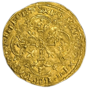 Charles VI, agnel d’or, 2ème émission, 2ème type Angers