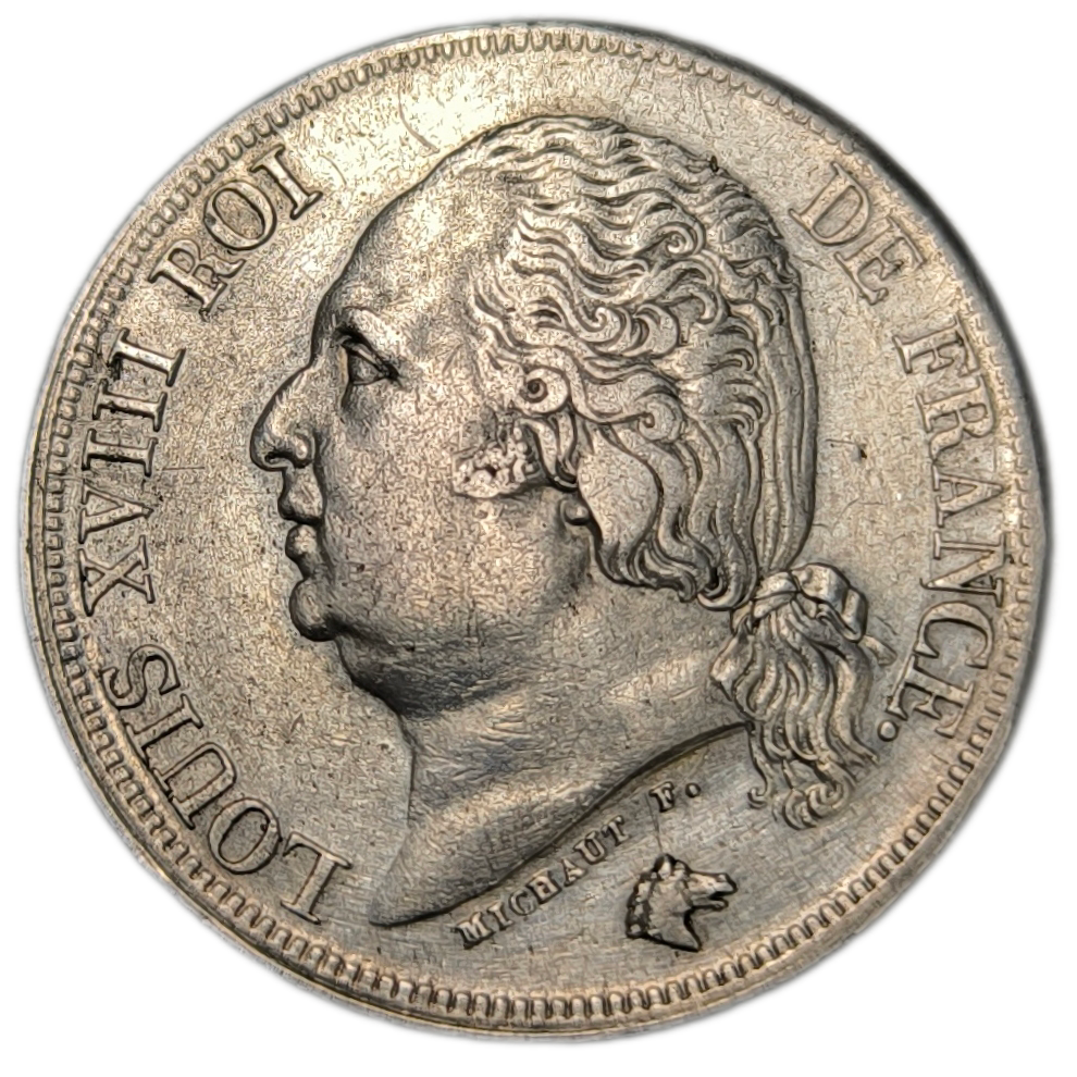 Louis XVIII, 2 francs 1823 Lille