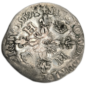 Henri II, douzain aux croissants 1559 Troyes