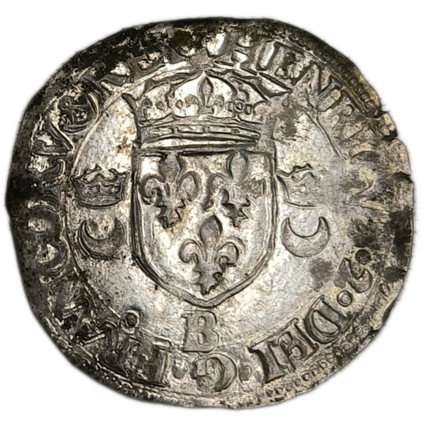 Henri II, douzain aux croissants 1549 Rouen