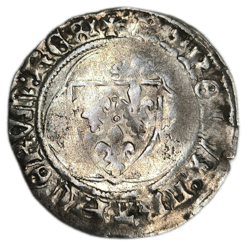 Charles VII, blanc à la couronne Tours
