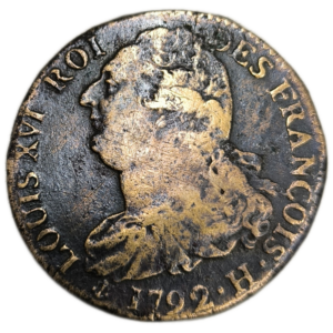 Constitution, 2 sols type François 1792 La Rochelle