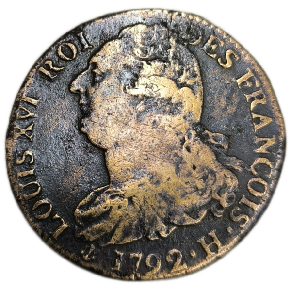 Constitution, 2 sols type François 1792 La Rochelle