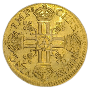 Louis XIV, Louis d&rsquo;or au buste juvénile 1662 Paris