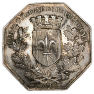 Jeton, caisse d’épargne et de prévoyance de Lille 1860