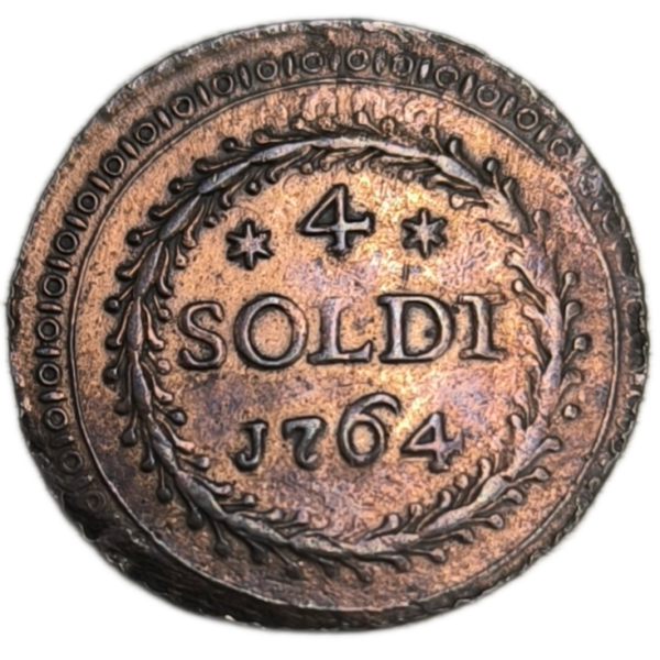 République Corse, Pascal Paoli, 4 soldi 1764 Murato