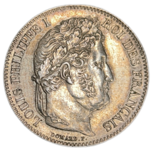 Louis-Philippe 1er, 1 franc, couronne de chêne 1846 Paris