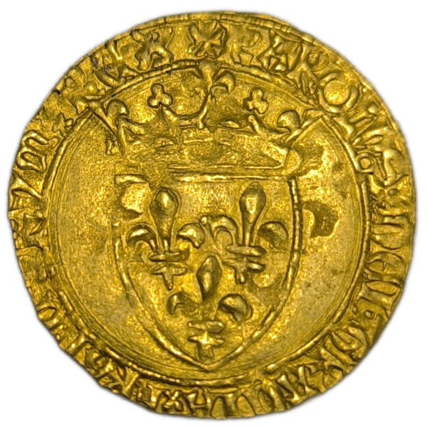 Charles VI, écu d'or à la couronne, 5ème émission Angers