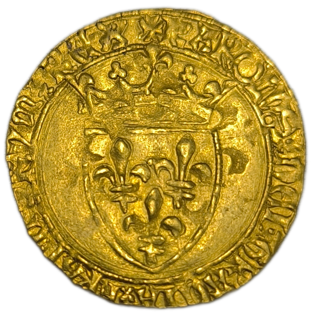 Charles VI, écu d'or à la couronne, 5ème émission Angers