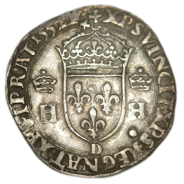Henri II, teston à la tête couronnée 1552 Lyon